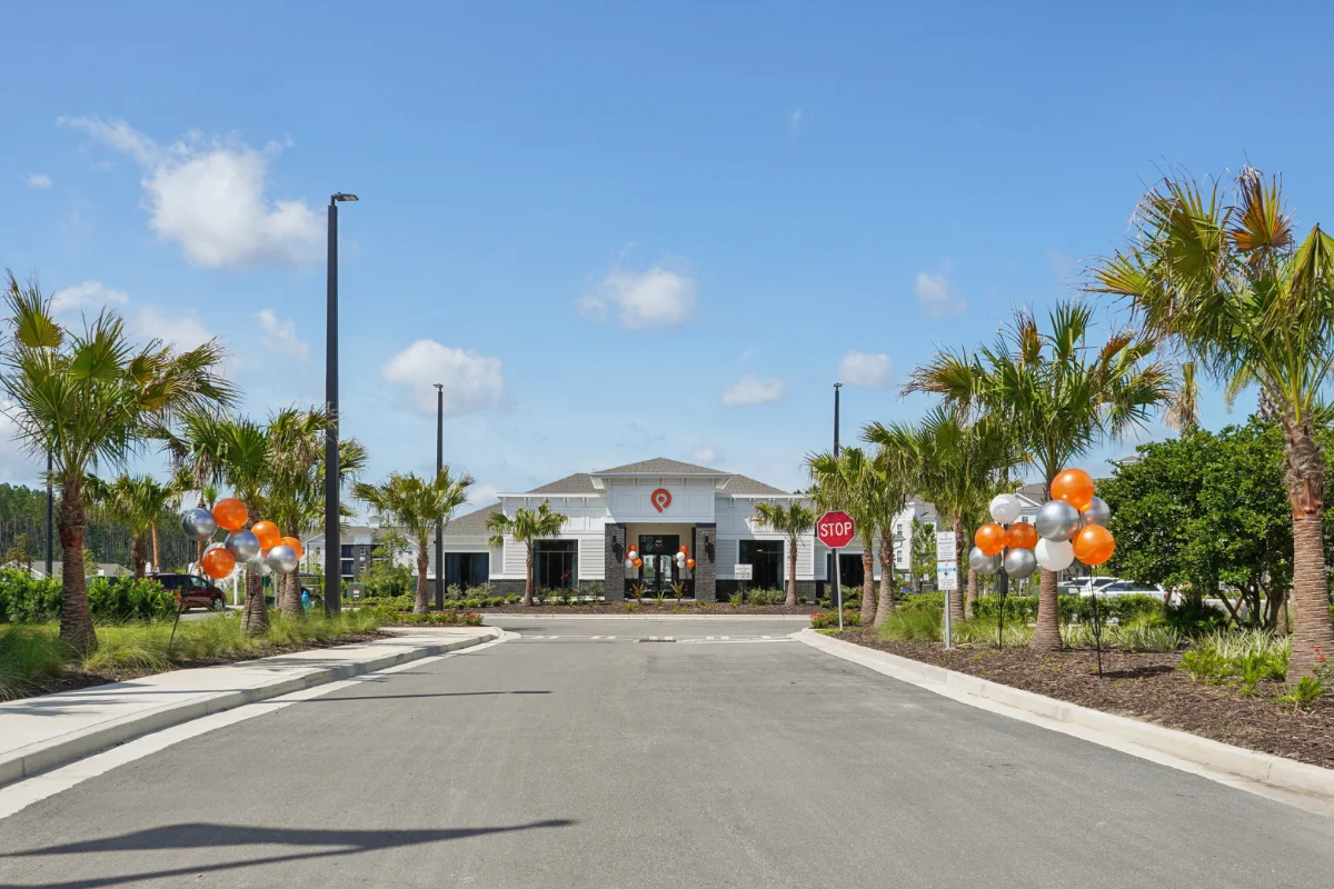 Clubhouse exterior at a Pointe Grand community